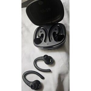 COBY CETW572 Wireless Bluetooth Earbuds Black Charging Case Ear Hook Headphones